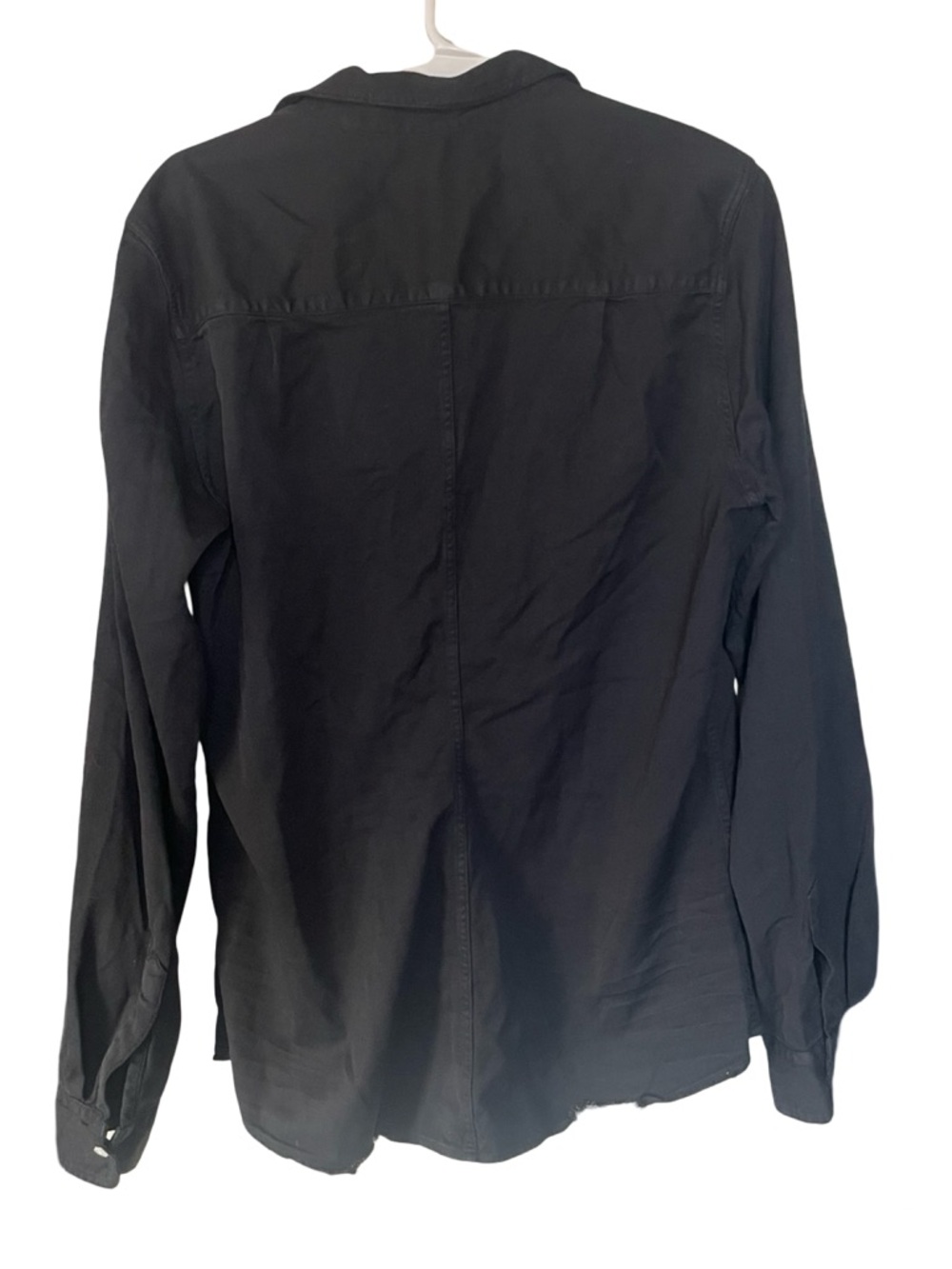 Frank & Eileen Eileen Shirt XL Black Relaxed Button Up Cotton - Picture 9 of 15